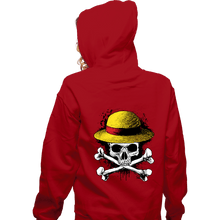 Load image into Gallery viewer, Secret_Shirts Zippered Hoodies, Unisex / Small / Red Skeleton Mugiwara
