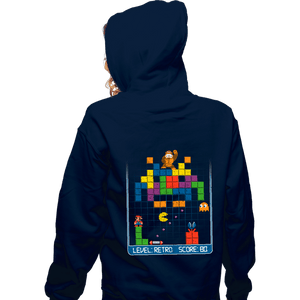 Daily_Deal_Shirts Zippered Hoodies, Unisex / Small / Navy Gamer Nostalgia