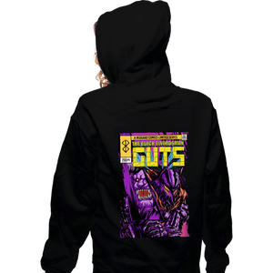 Daily_Deal_Shirts Zippered Hoodies, Unisex / Small / Black Guts Comics