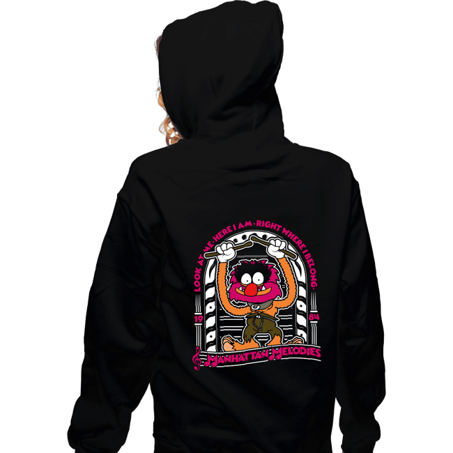 Shirts Zippered Hoodies, Unisex / Small / Black Animal Melodies