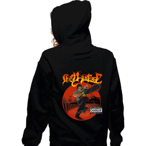 Daily_Deal_Shirts Zippered Hoodies, Unisex / Small / Black Leatherface