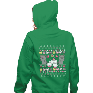 Shirts Zippered Hoodies, Unisex / Small / Irish Green Bongo Night