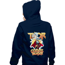 Load image into Gallery viewer, Daily_Deal_Shirts Zippered Hoodies, Unisex / Small / Navy Mighty Thor
