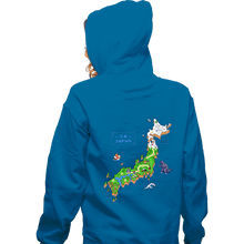 Load image into Gallery viewer, Secret_Shirts Zippered Hoodies, Unisex / Small / Royal Blue Super Japan World Map
