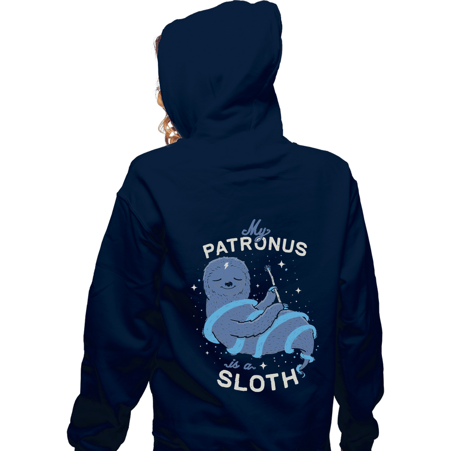 Shirts Zippered Hoodies, Unisex / Small / Navy Sloth Patronus