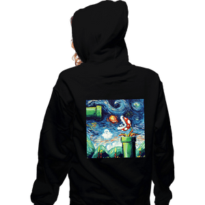 Shirts Zippered Hoodies, Unisex / Small / Black Van Gogh Never Leveled Up