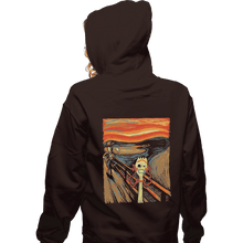 Load image into Gallery viewer, Shirts Pullover Hoodies, Unisex / Small / Dark Chocolate Screaming Forky
