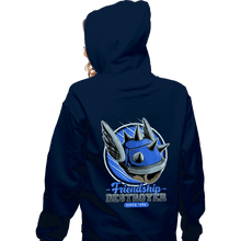 Load image into Gallery viewer, Daily_Deal_Shirts Zippered Hoodies, Unisex / Small / Navy Friendship Destroyer

