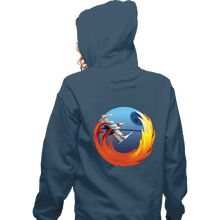 Load image into Gallery viewer, Shirts Zippered Hoodies, Unisex / Small / Indigo Blue Browsing No Moon
