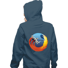 Load image into Gallery viewer, Shirts Zippered Hoodies, Unisex / Small / Indigo Blue Browsing No Moon
