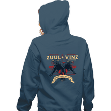 Load image into Gallery viewer, Daily_Deal_Shirts Zippered Hoodies, Unisex / Small / Indigo Blue Terror Dogs
