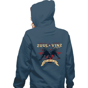 Daily_Deal_Shirts Zippered Hoodies, Unisex / Small / Indigo Blue Terror Dogs