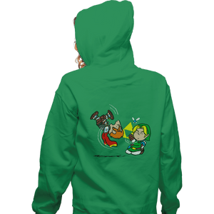 Secret_Shirts Zippered Hoodies, Unisex / Small / Irish Green Triforce Gag