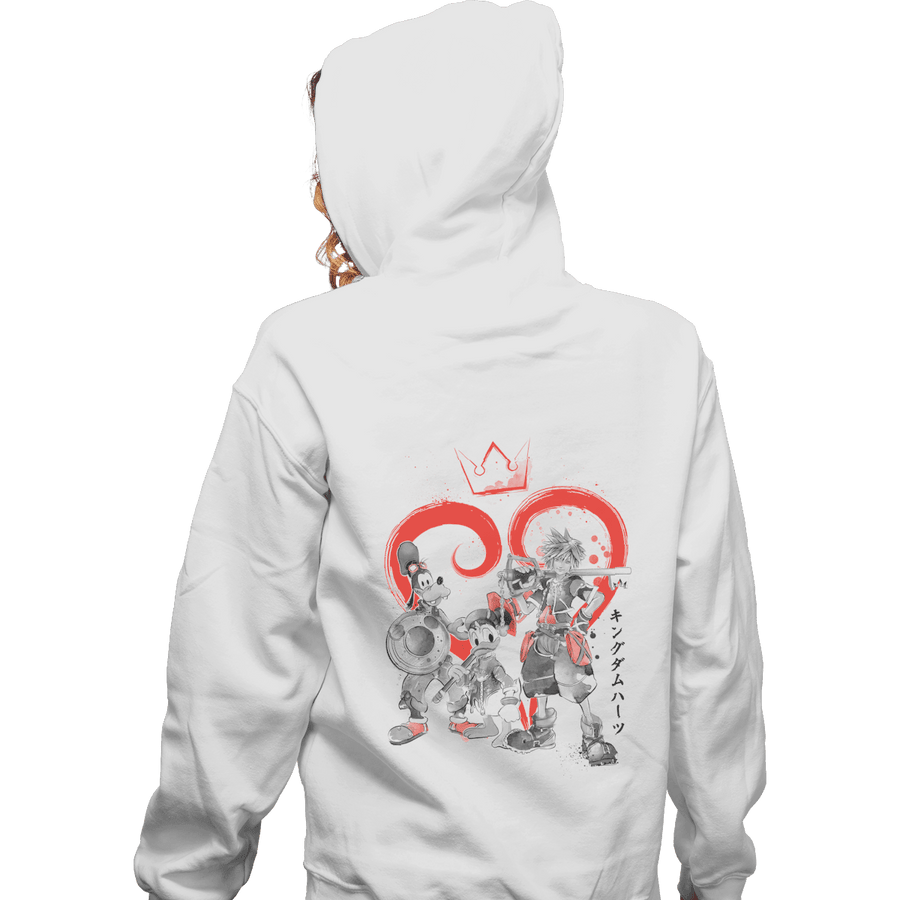 Shirts Zippered Hoodies, Unisex / Small / White Kingdom Sumi-e