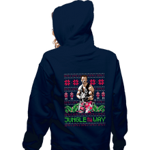 Load image into Gallery viewer, Shirts Zippered Hoodies, Unisex / Small / Navy Jingle All The Way Predator
