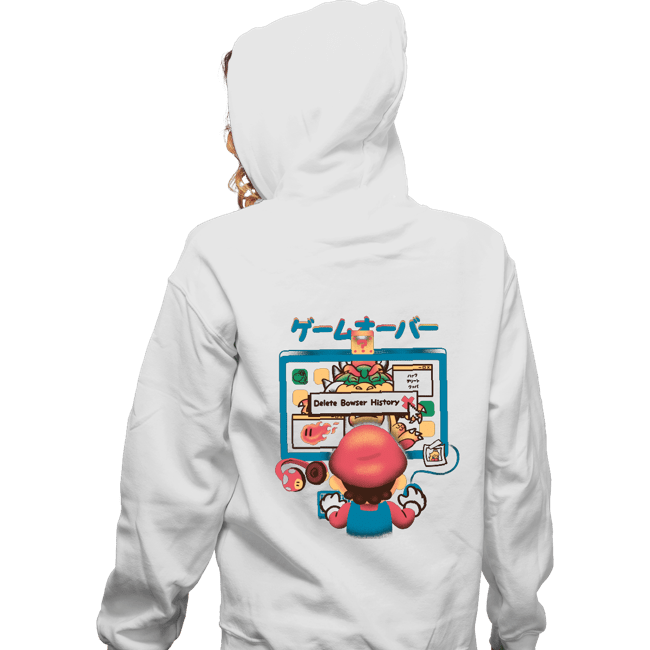 Daily_Deal_Shirts Zippered Hoodies, Unisex / Small / White Delete History