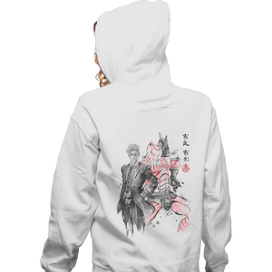 Shirts Zippered Hoodies, Unisex / Small / White Killer Queen Sumi-e