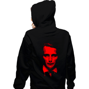Secret_Shirts Zippered Hoodies, Unisex / Small / Black The Red Cannibal