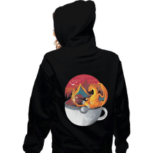 Load image into Gallery viewer, Shirts Zippered Hoodies, Unisex / Small / Black Cup Of Fire
