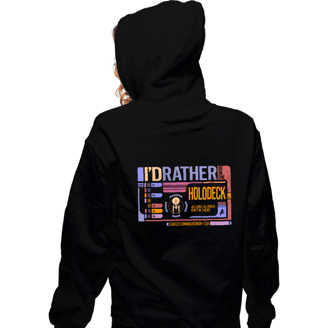 Secret_Shirts Zippered Hoodies, Unisex / Small / Black Holodeck!