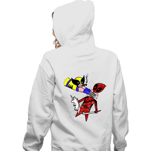 Secret_Shirts Zippered Hoodies, Unisex / Small / White He Loves Me