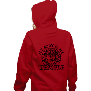 Secret_Shirts Zippered Hoodies, Unisex / Small / Red Hidden Temple Body