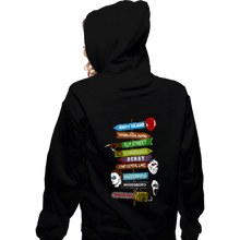 Load image into Gallery viewer, Daily_Deal_Shirts Zippered Hoodies, Unisex / Small / Black Horror Town
