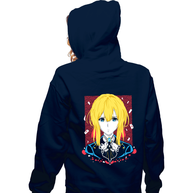 Shirts Zippered Hoodies, Unisex / Small / Navy Violet Evergarden Memory Doll