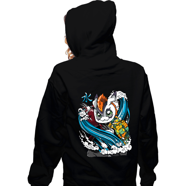 Daily_Deal_Shirts Zippered Hoodies, Unisex / Small / Black Hashira Water