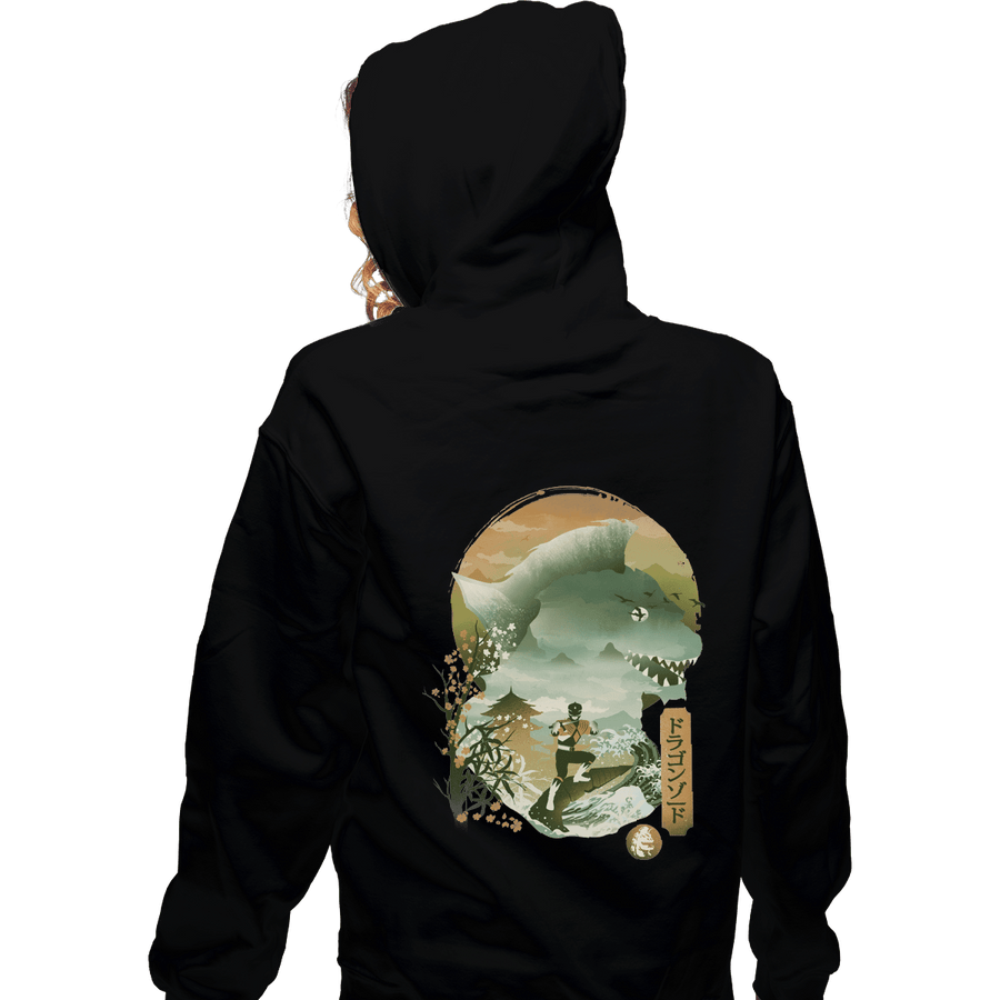 Shirts Pullover Hoodies, Unisex / Small / Black Dragonzord Ukiyoe