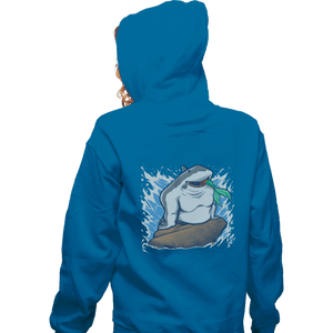 Shirts Zippered Hoodies, Unisex / Small / Royal Blue The Little Shark