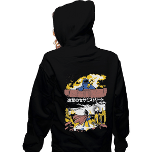 Secret_Shirts Zippered Hoodies, Unisex / Small / Black Attack On Sesame Street