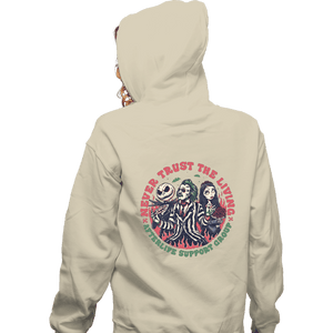 Daily_Deal_Shirts Zippered Hoodies, Unisex / Small / White Afterlife Support Group