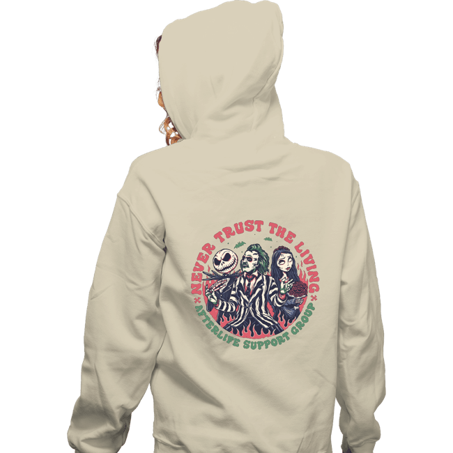 Daily_Deal_Shirts Zippered Hoodies, Unisex / Small / White Afterlife Support Group