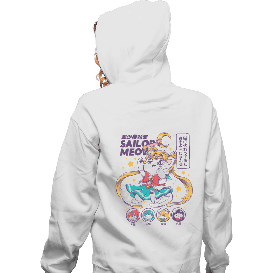 Shirts Zippered Hoodies, Unisex / Small / White Sailor Meow