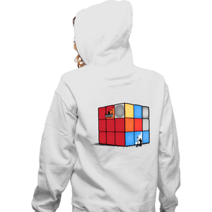 Shirts Zippered Hoodies, Unisex / Small / White Solving The Cube