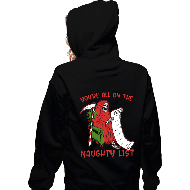 Secret_Shirts Zippered Hoodies, Unisex / Small / Black Naughty List