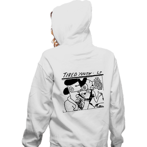 Shirts Zippered Hoodies, Unisex / Small / White Tired Youth