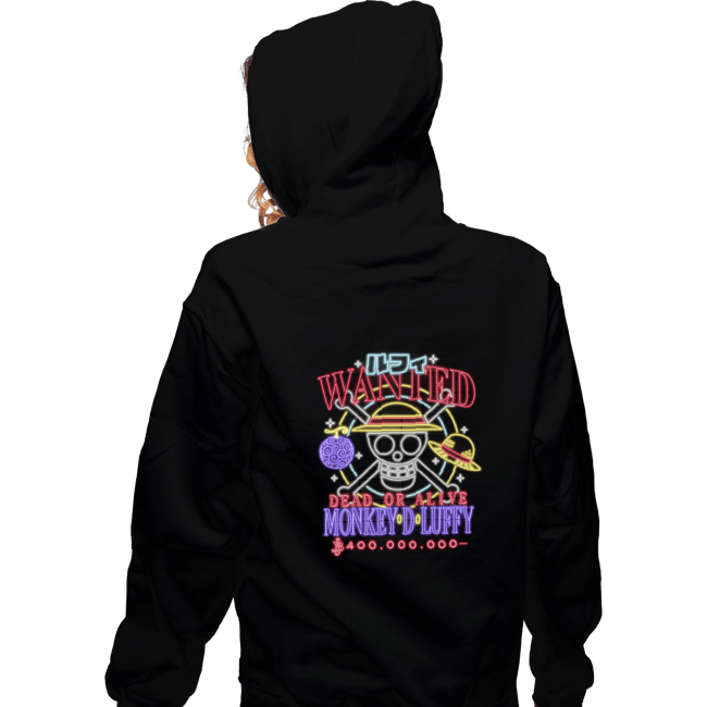 Shirts Zippered Hoodies, Unisex / Small / Black Luffy Neon