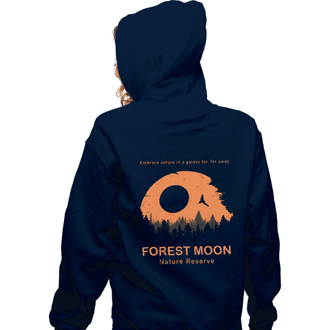 Secret_Shirts Zippered Hoodies, Unisex / Small / Navy Forest Moon Nature Reserve