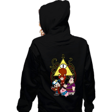 Load image into Gallery viewer, Daily_Deal_Shirts Zippered Hoodies, Unisex / Small / Black Dipper Strange and the Gravity of Madness
