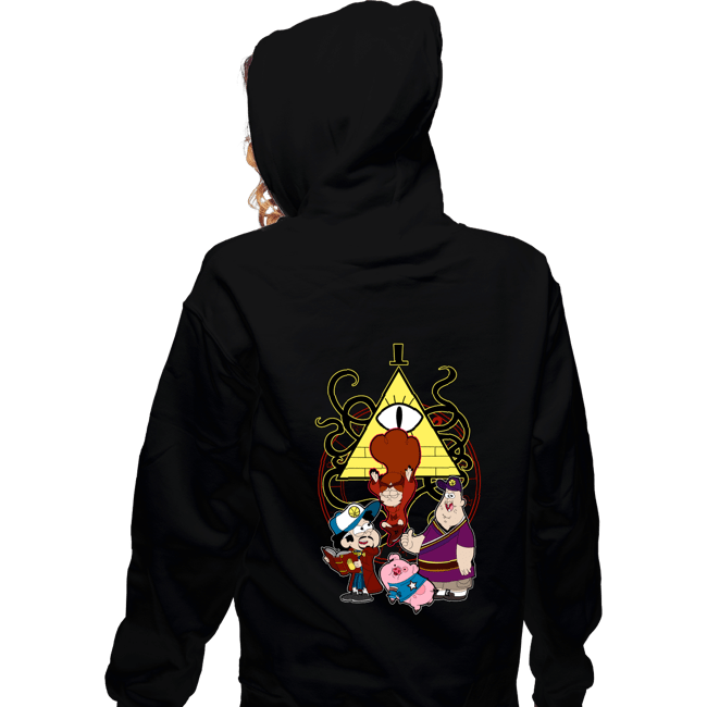 Daily_Deal_Shirts Zippered Hoodies, Unisex / Small / Black Dipper Strange and the Gravity of Madness