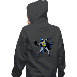 Secret_Shirts Zippered Hoodies, Unisex / Small / Dark Heather Bat-sy