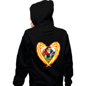 Daily_Deal_Shirts Zippered Hoodies, Unisex / Small / Black Burning Love