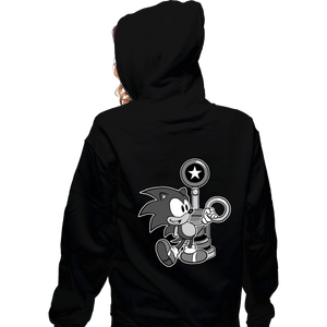 Shirts Zippered Hoodies, Unisex / Small / Black Retro Sonic