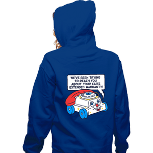 Daily_Deal_Shirts Zippered Hoodies, Unisex / Small / Royal Blue Ring Ring