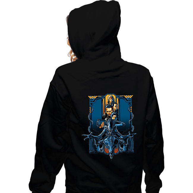 Daily_Deal_Shirts Zippered Hoodies, Unisex / Small / Black Enter The Aliens