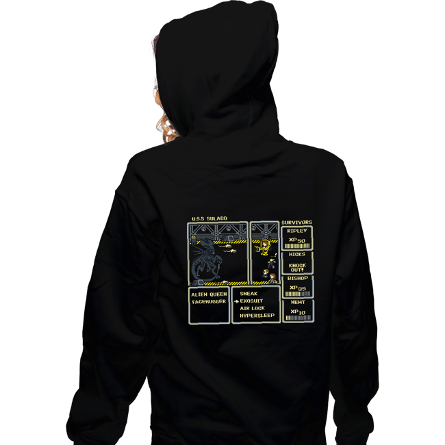 Secret_Shirts Zippered Hoodies, Unisex / Small / Black Xeno Rpg Boss Fight