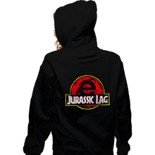 Load image into Gallery viewer, Daily_Deal_Shirts Zippered Hoodies, Unisex / Small / Black Jurassic Lag

