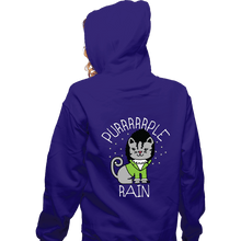 Load image into Gallery viewer, Daily_Deal_Shirts Zippered Hoodies, Unisex / Small / Violet Purrrrrple Rain

